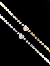 Load image into Gallery viewer, LUOWEND 18K White or Yellow Gold Real Natural Diamond Bracelet for Women
