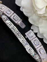 Load image into Gallery viewer, LUOWEND 18K White Gold Real Natural Diamond Bracelet for Women
