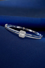 Load image into Gallery viewer, LUOWEND 18K White Gold Real Natural Diamond Bangle for Women
