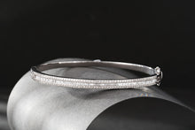 Load image into Gallery viewer, LUOWEND 18K White Gold Real Natural Diamond Bracelet for Women
