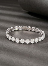 Load image into Gallery viewer, LUOWEND 18K White Gold Real Natural Diamond Bracelet for Women
