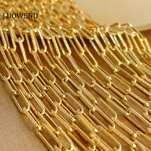 LUOWEND 18K Yellow Gold  Necklace for Women