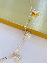 Load image into Gallery viewer, LUOWEND 18K Yellow or Rose Gold Natural Diamond Necklace for Women
