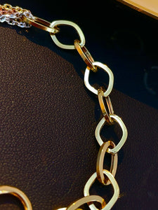 LUOWEND 18K White+Yellow+Rose Gold Bracelet for Women