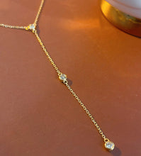 Load image into Gallery viewer, LUOWEND 18K Yellow Gold Real Natural Diamond Necklace for Women
