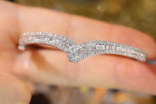 Load image into Gallery viewer, LUOWEND 18K  White Gold Real Natural Diamond Bangle for Women
