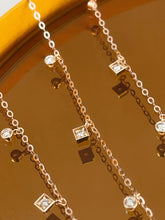 Load image into Gallery viewer, LUOWEND 18K Yellow or Rose Gold Natural Diamond Necklace for Women
