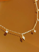 Load image into Gallery viewer, LUOWEND 18K Yellow or Rose Gold Natural Diamond Necklace for Women
