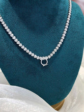 Load image into Gallery viewer, LUOWEND 18K White Gold Real Natural Diamond Necklace for Women
