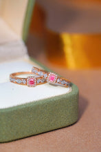 Load image into Gallery viewer, LUOWEND 18K Rose Gold Real Natural Pink Diamond Ring for Women
