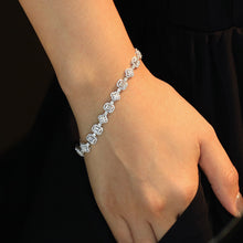 Load image into Gallery viewer, LUOWEND 18K White Gold Real Natural Diamond Bracelet for Women
