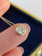 Load image into Gallery viewer, LUOWEND 18K Yellow Gold Natural Diamond Necklace for Women
